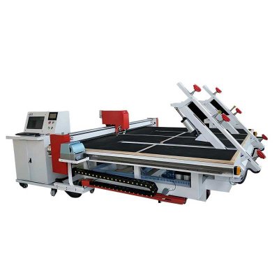 Máquina automática de carga de vidrio con mesa de corte de vidrio