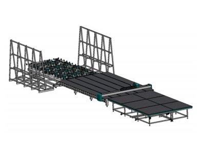 Máquina de carga y rotura de corte de vidrio CNC